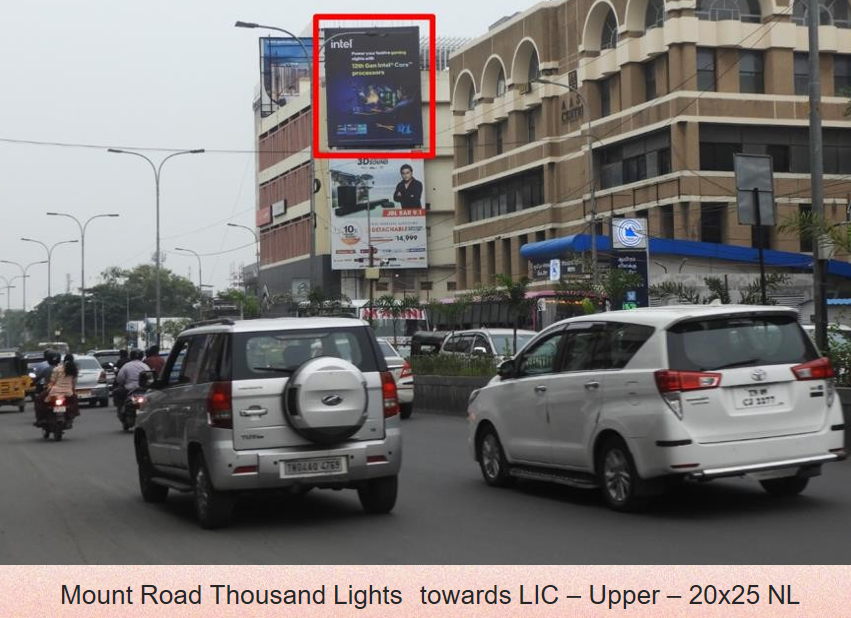 Chennai - Mount Road Thousand Lights towards LIC