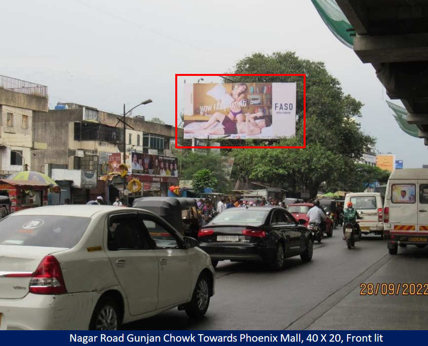 Pune - Nagar Road Gunjan Chowk Towards Phoenix Mall